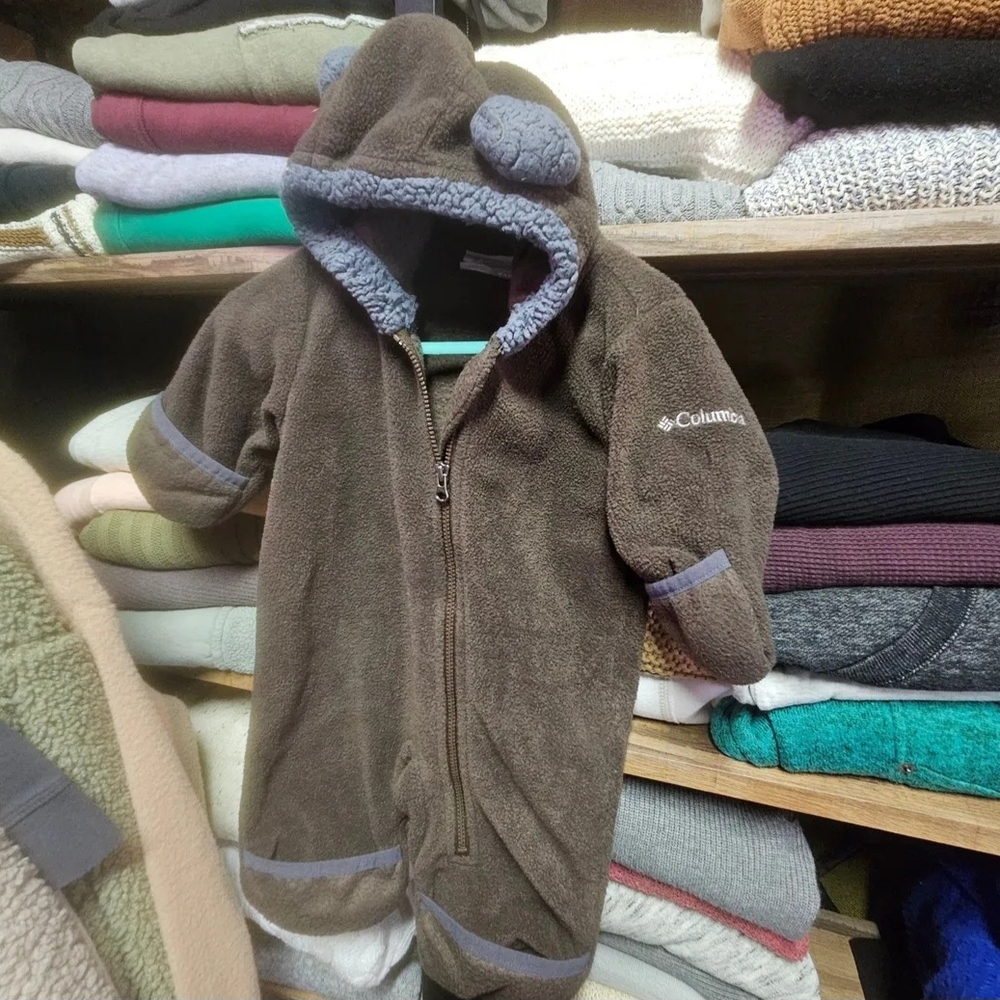 Columbia Brown Fleece Kids One Piece